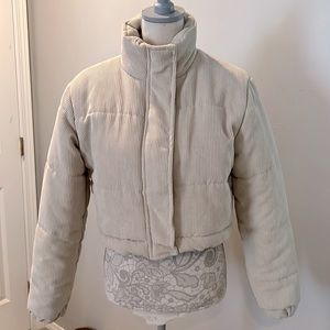 Cream crop jacket size Medium…so cute and cozy!